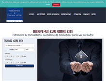 Tablet Screenshot of patrimoine-transactions.com